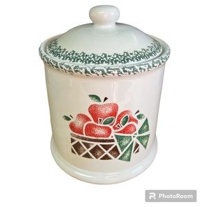 Vintage Country Apples 1993 House of Lloyd Ceramic Canister